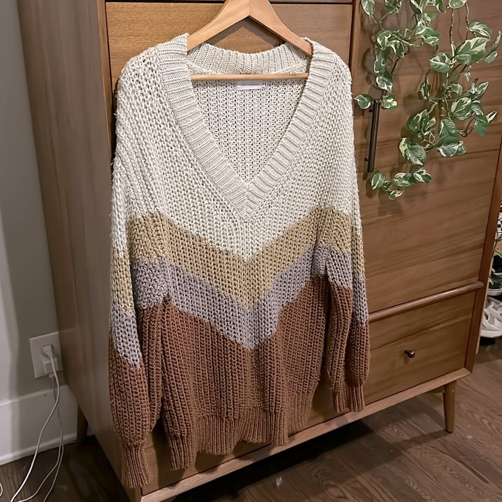 All in Favor Chunky Knit Sweater Dress
